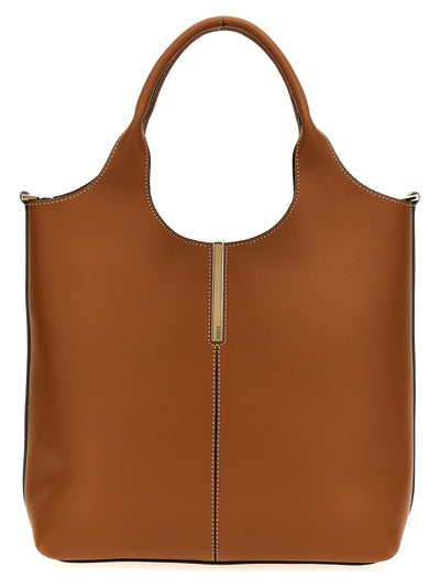 Tod's Brown Calfskin Tote Bag