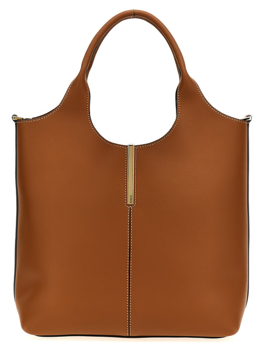 Tod's Brown Calfskin Tote Bag