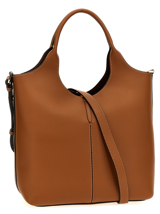 Tod's Brown Calfskin Tote Bag