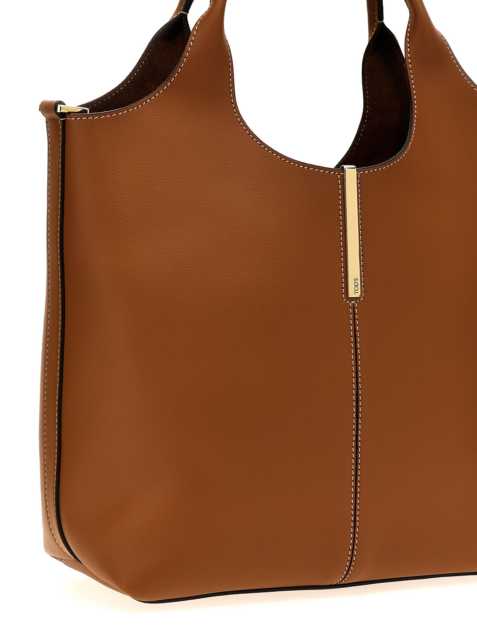 Tod's Brown Calfskin Tote Bag