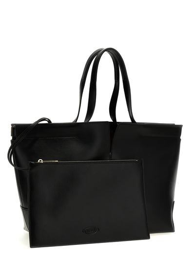 Tod's Black Calfskin Tote Bag