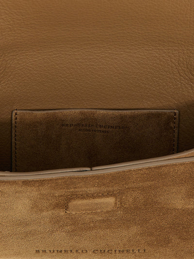Brunello Cucinelli Brown Calfskin Clutch Bag