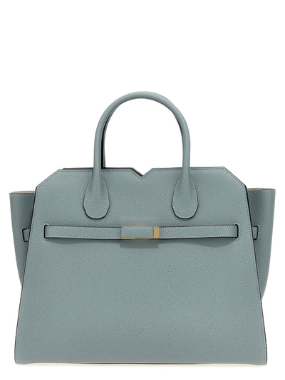 Valextra Gray Calfskin Handbag