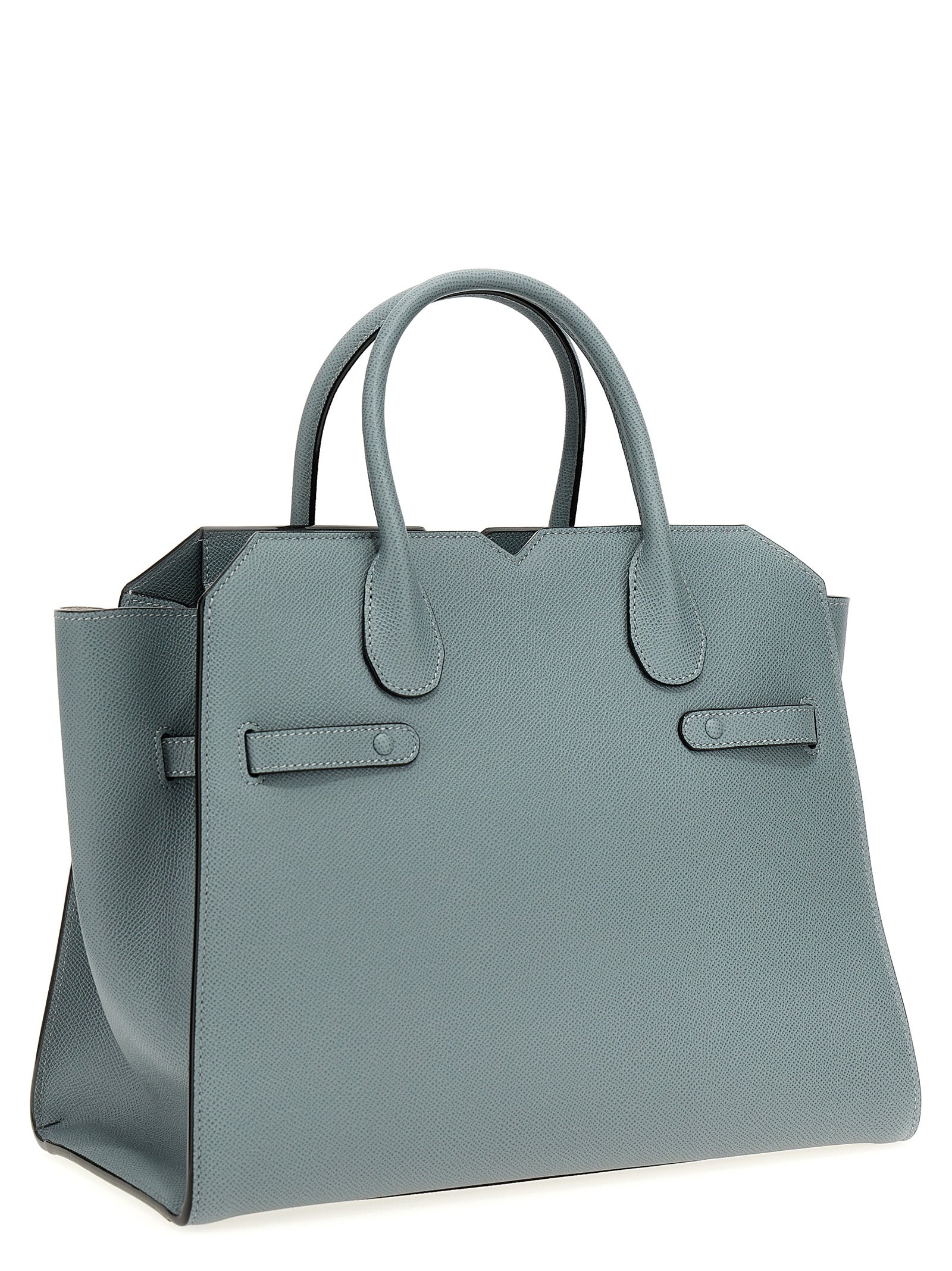 Valextra Gray Calfskin Handbag