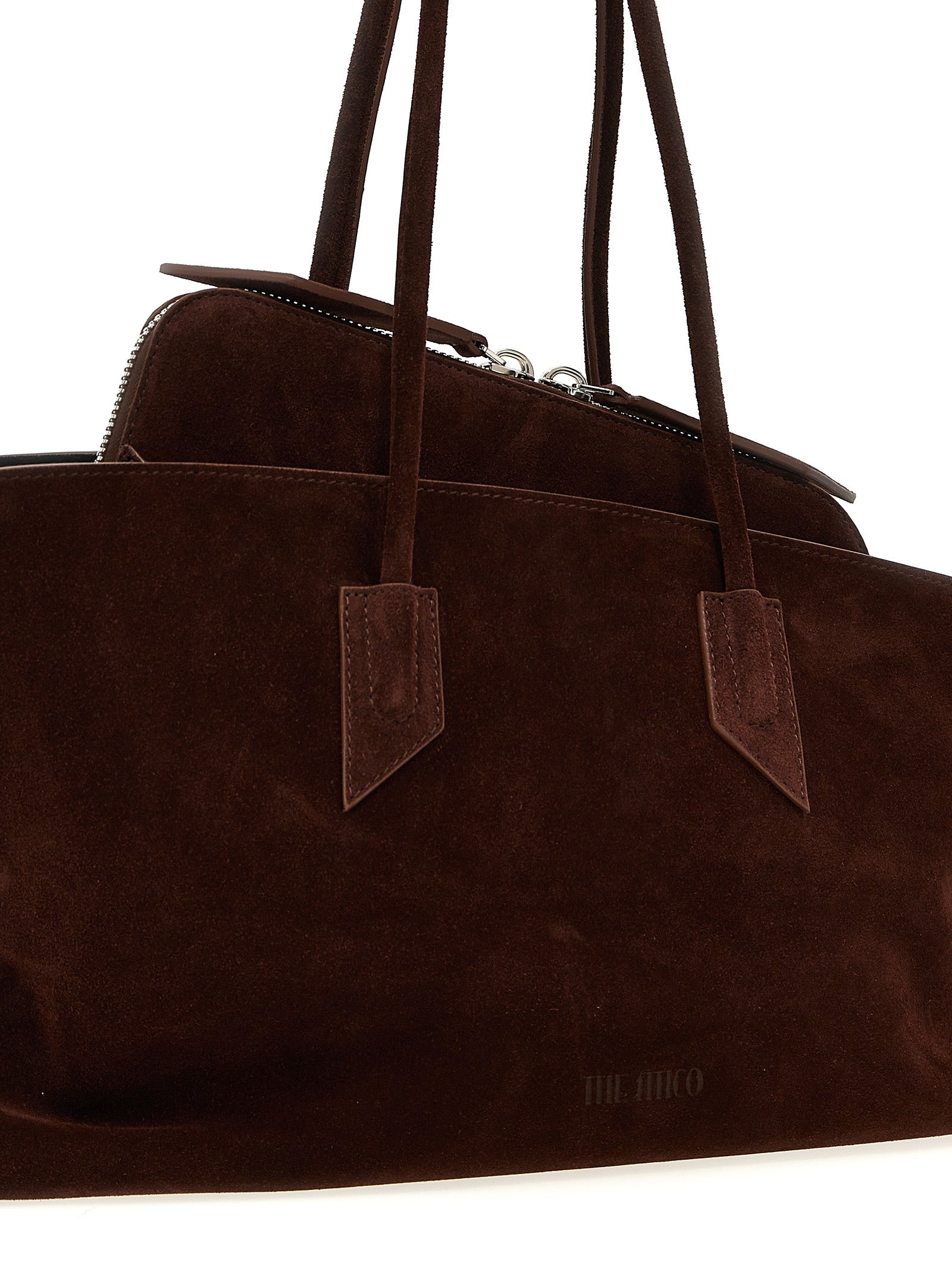 The Attico Brown Calfskin Shoulder Bag