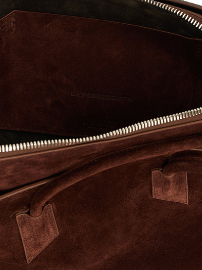 The Attico Brown Calfskin Shoulder Bag