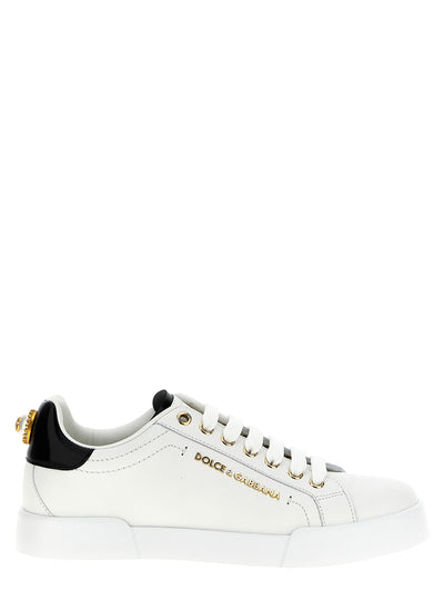 Dolce & Gabbana Bicolor Calfskin Low Top Sneakers