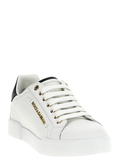 Dolce & Gabbana Bicolor Calfskin Low Top Sneakers