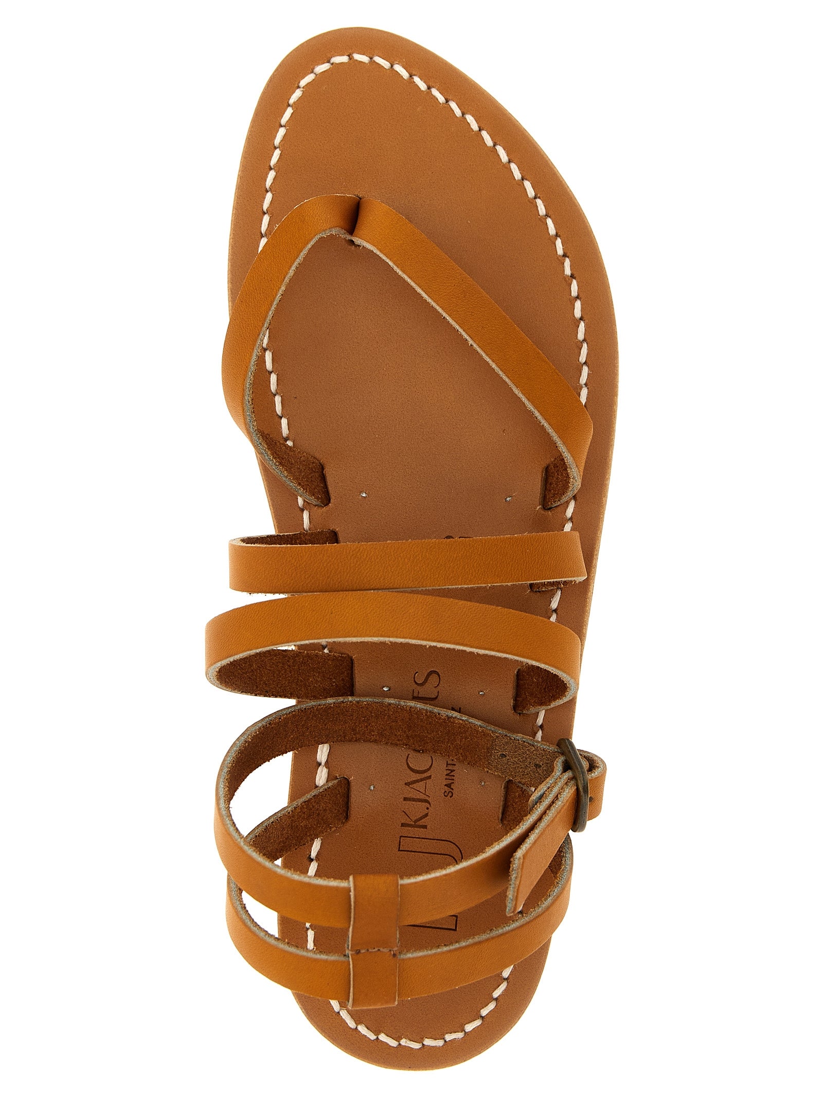 K.JACQUES SAINT TROPEZ Brown Cowhide Flat Sandals