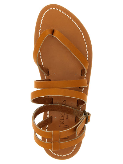 K.JACQUES SAINT TROPEZ Brown Cowhide Flat Sandals