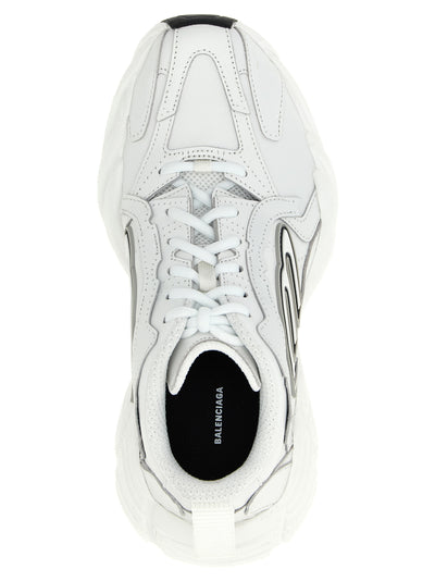 Balenciaga White Cowhide Athletic Sneakers