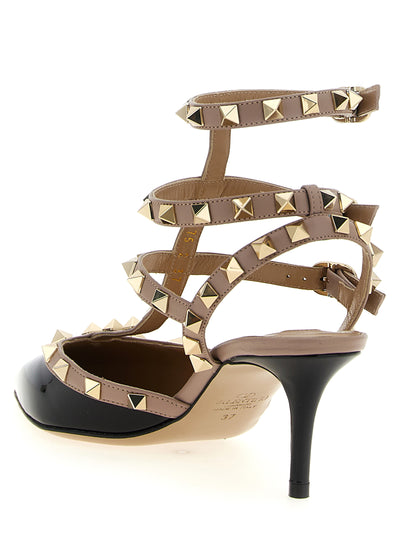 Valentino Garavani Multicolor Lamb Leather Mid Heel Pumps