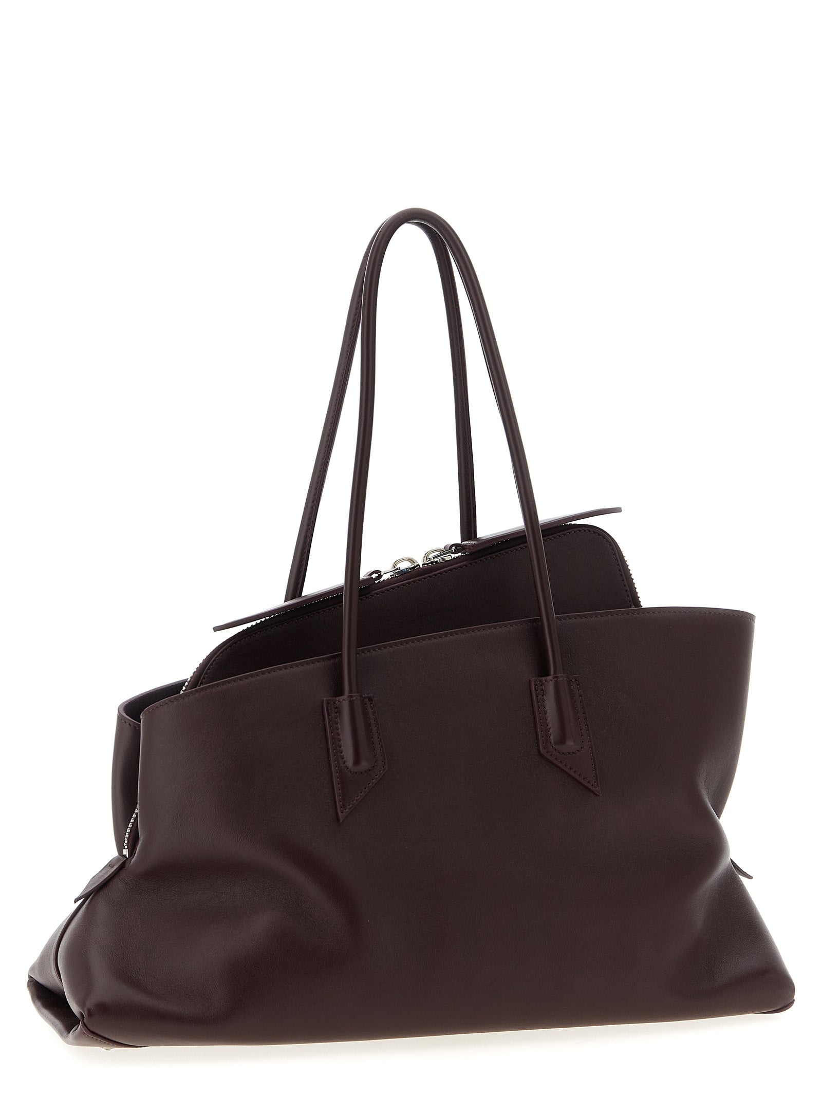 The Attico Purple Calfskin Shoulder Bag
