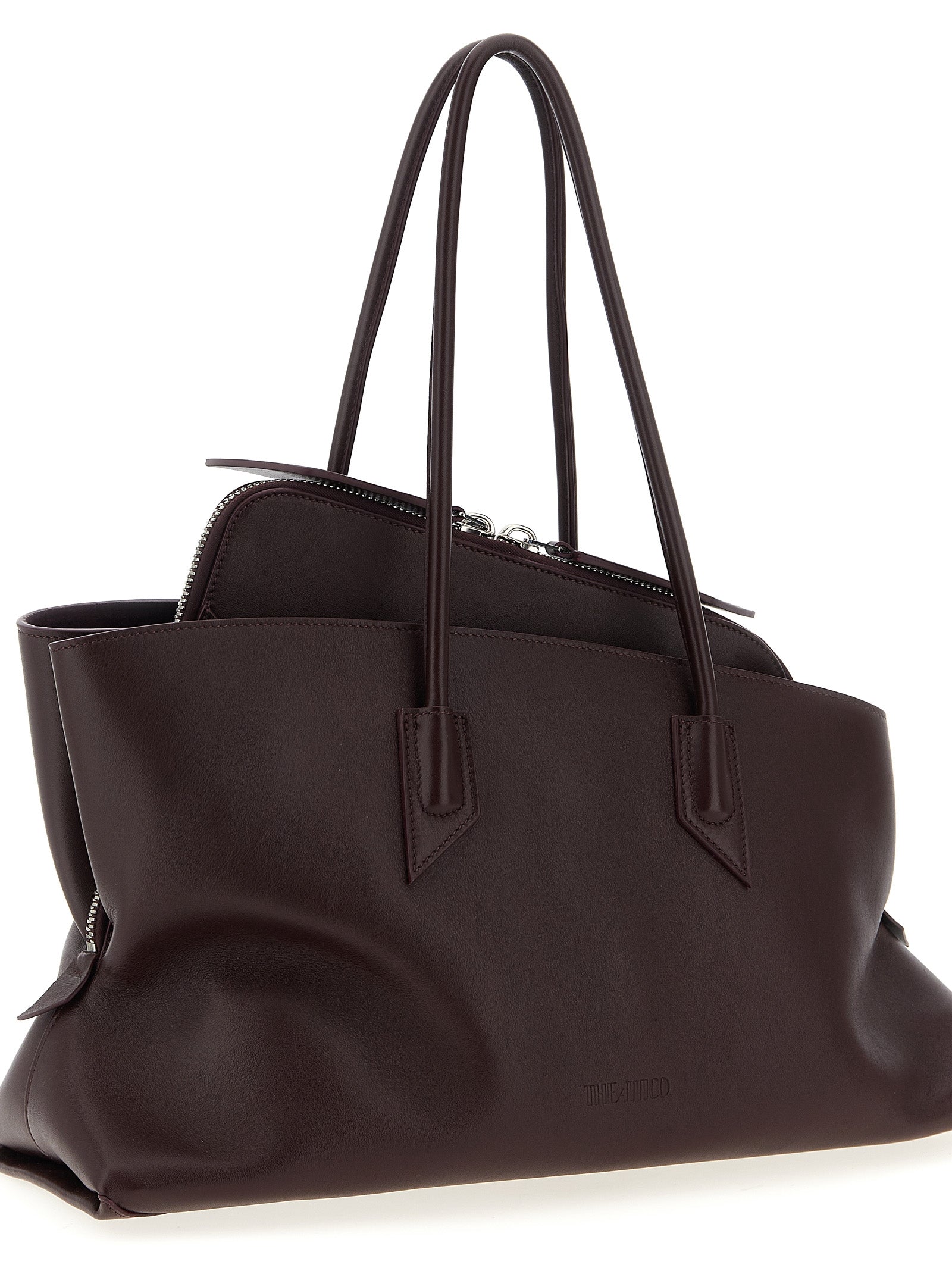 The Attico Purple Calfskin Shoulder Bag