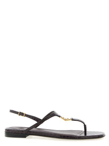 Fendi Purple Elastane Flat Sandals