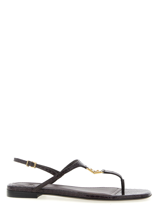 Fendi Purple Elastane Flat Sandals