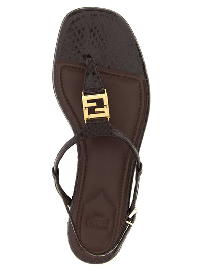 Fendi Purple Elastane Flat Sandals