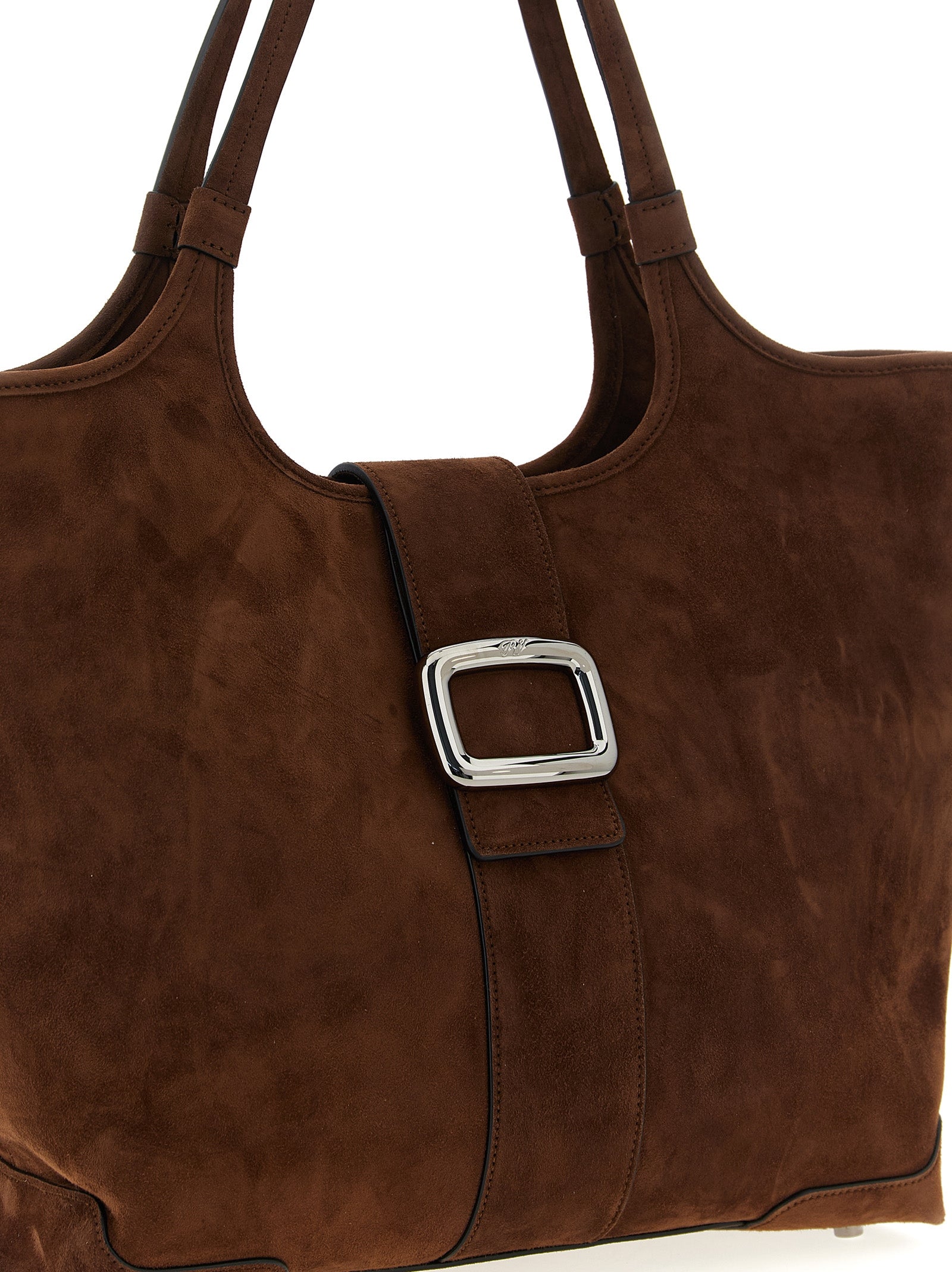 Roger Vivier Brown Goatskin Tote Bag