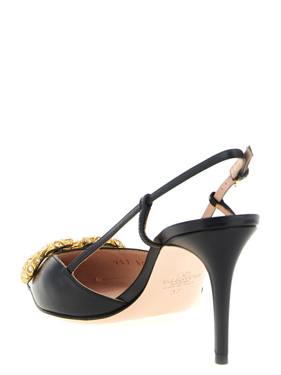 Valentino Garavani Black Calfskin High Heel Pumps
