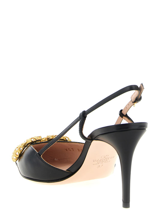 Valentino Garavani Black Calfskin High Heel Pumps