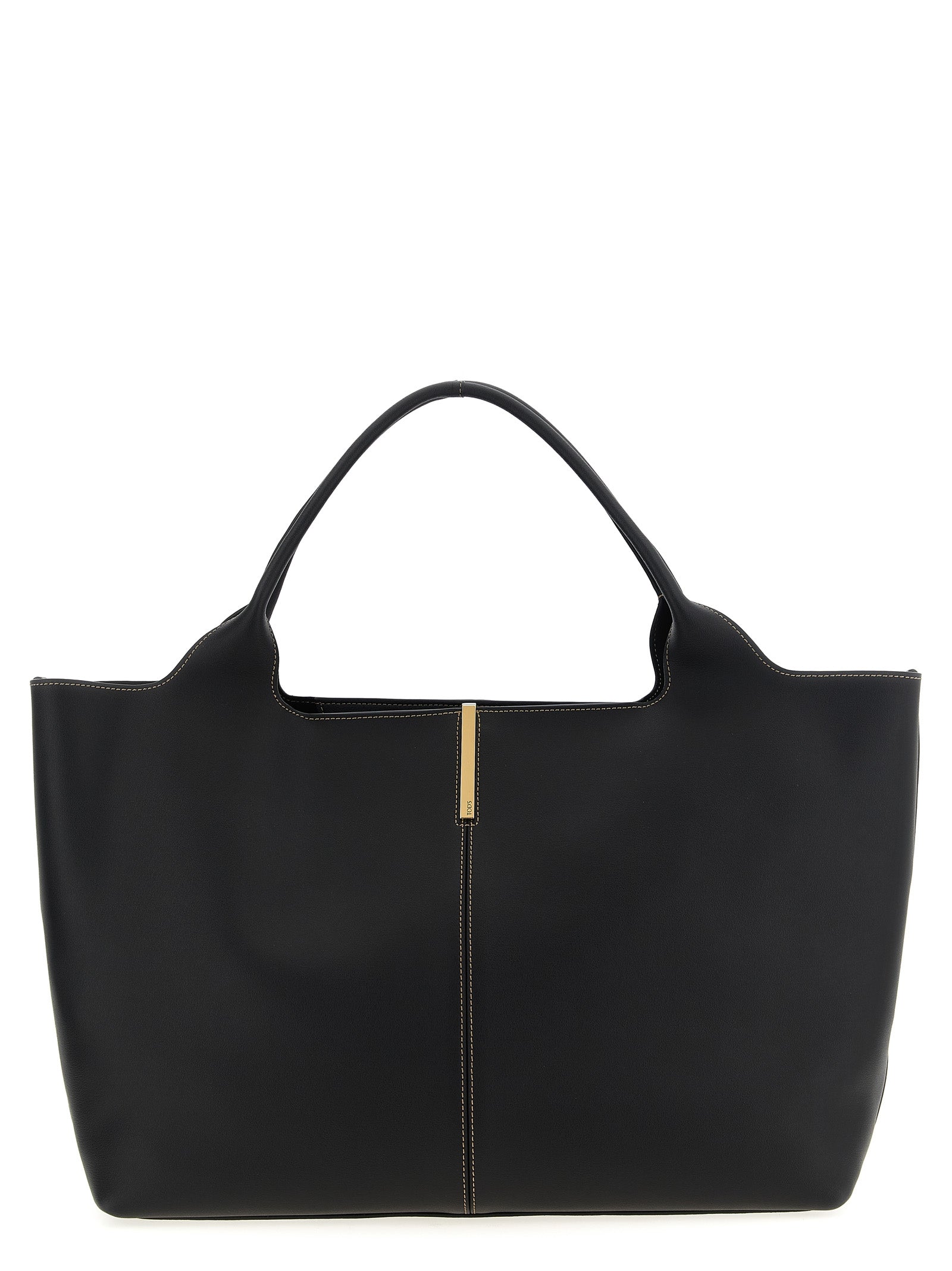 Tod's Black Calfskin Tote Bag