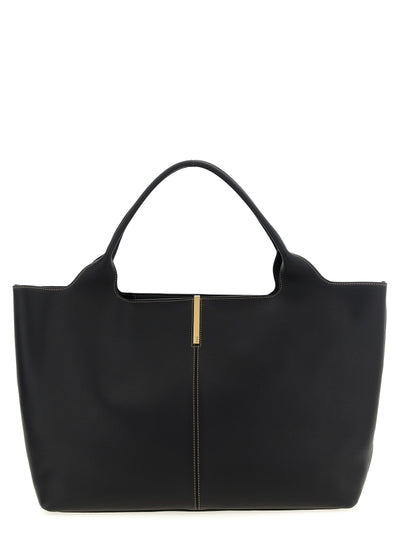 Tod's Black Calfskin Tote Bag