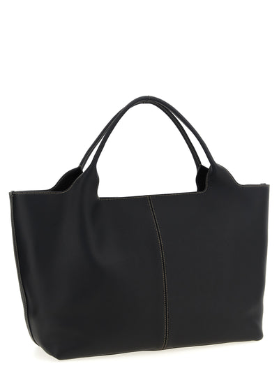 Tod's Black Calfskin Tote Bag