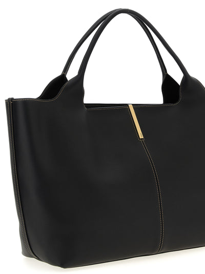 Tod's Black Calfskin Tote Bag