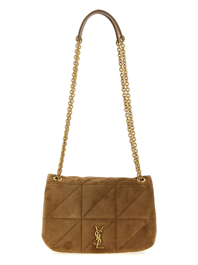 Saint Laurent Beige Calfskin Shoulder Bag