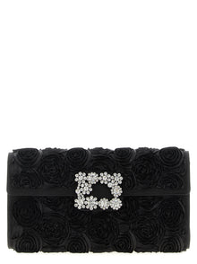Roger Vivier Black Viscose Clutch Bag