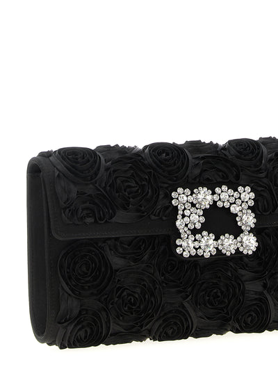 Roger Vivier Black Viscose Clutch Bag