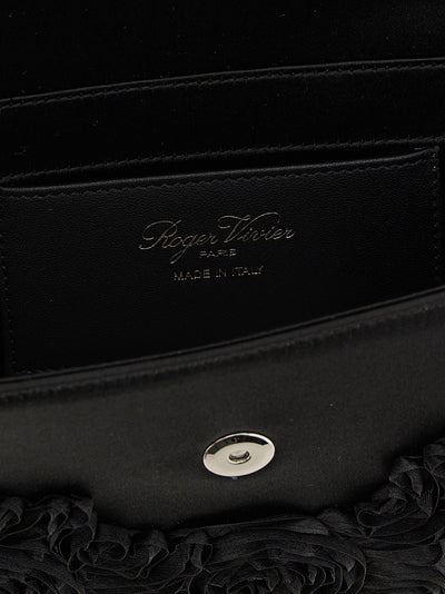 Roger Vivier Black Viscose Clutch Bag