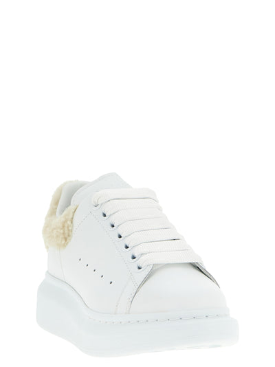 Alexander McQueen Beige Calfskin Chunky Sneakers