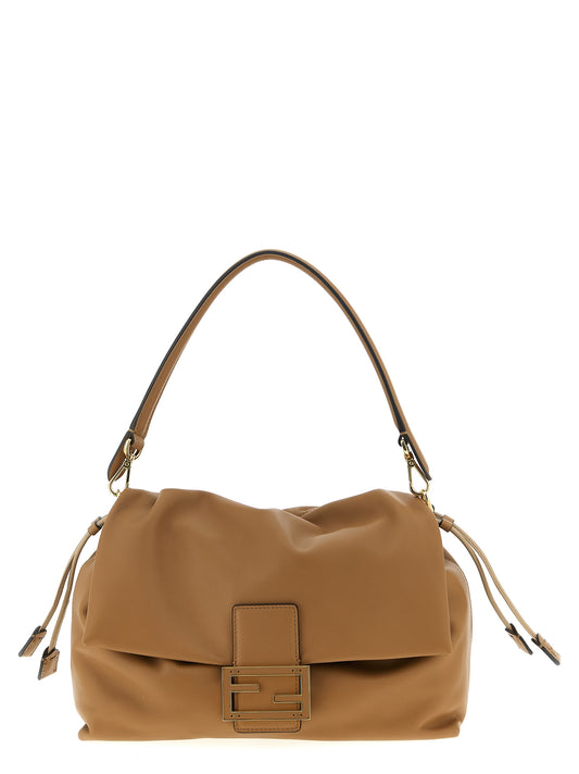 Fendi Beige Lamb Leather Shoulder Bag