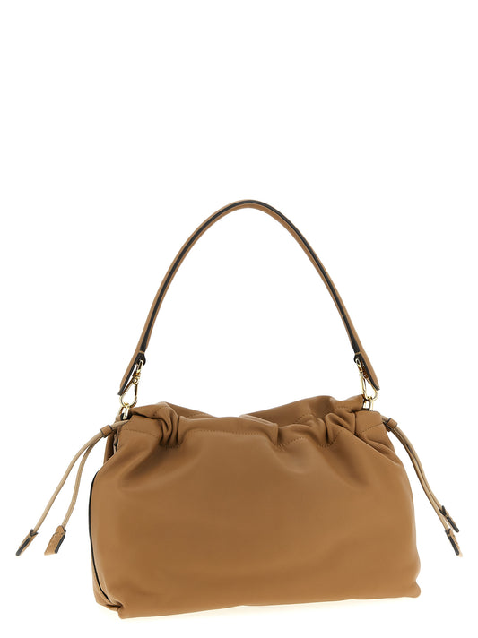 Fendi Beige Lamb Leather Shoulder Bag