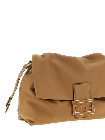 Fendi Beige Lamb Leather Shoulder Bag