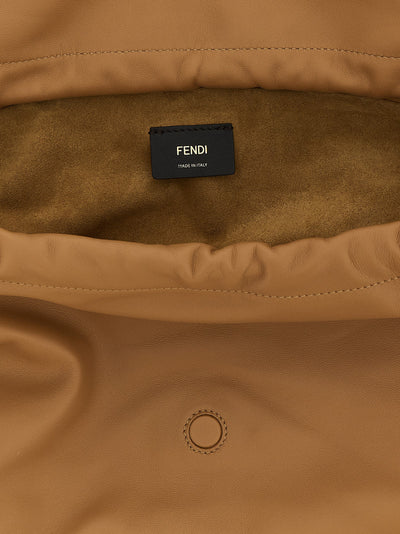 Fendi Beige Lamb Leather Shoulder Bag