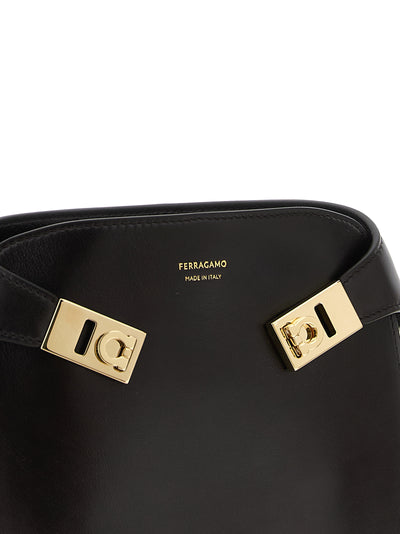 Ferragamo Brown Calfskin Crossbody Bag