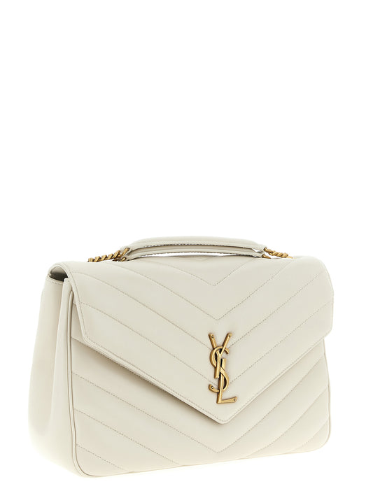 Saint Laurent Beige Lamb Leather Shoulder Bag
