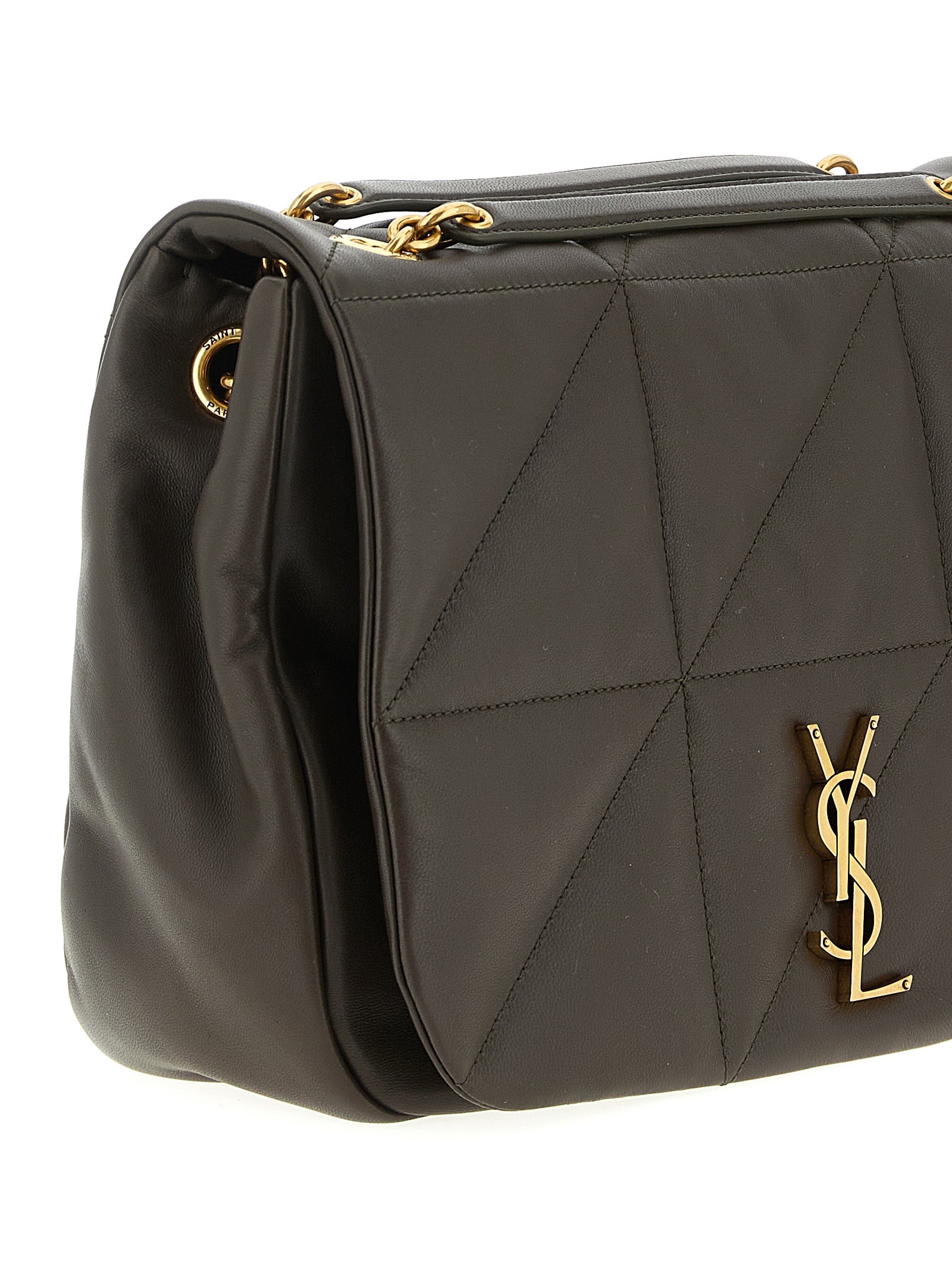 Saint Laurent Bicolor Lamb Leather Shoulder Bag