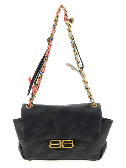 Balenciaga Black Leather Shoulder Bag