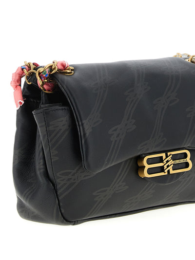 Balenciaga Black Leather Shoulder Bag