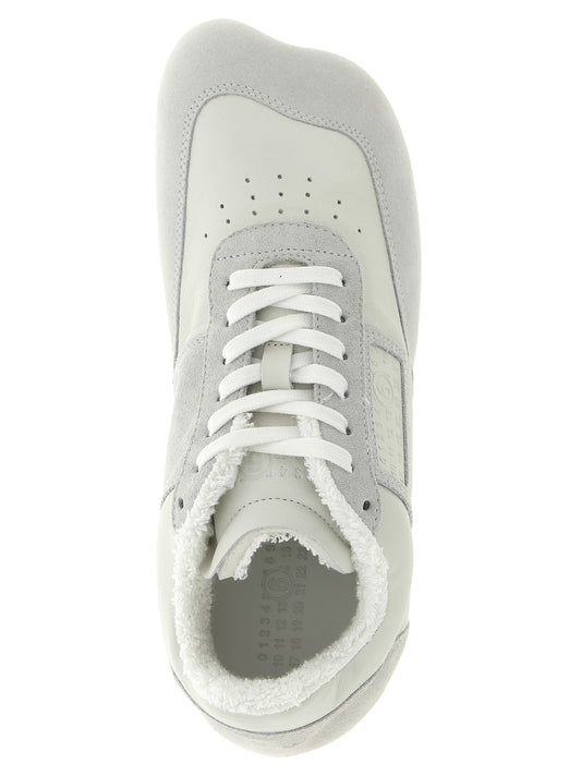 MM6 Maison Margiela White Calfskin Athletic Sneakers