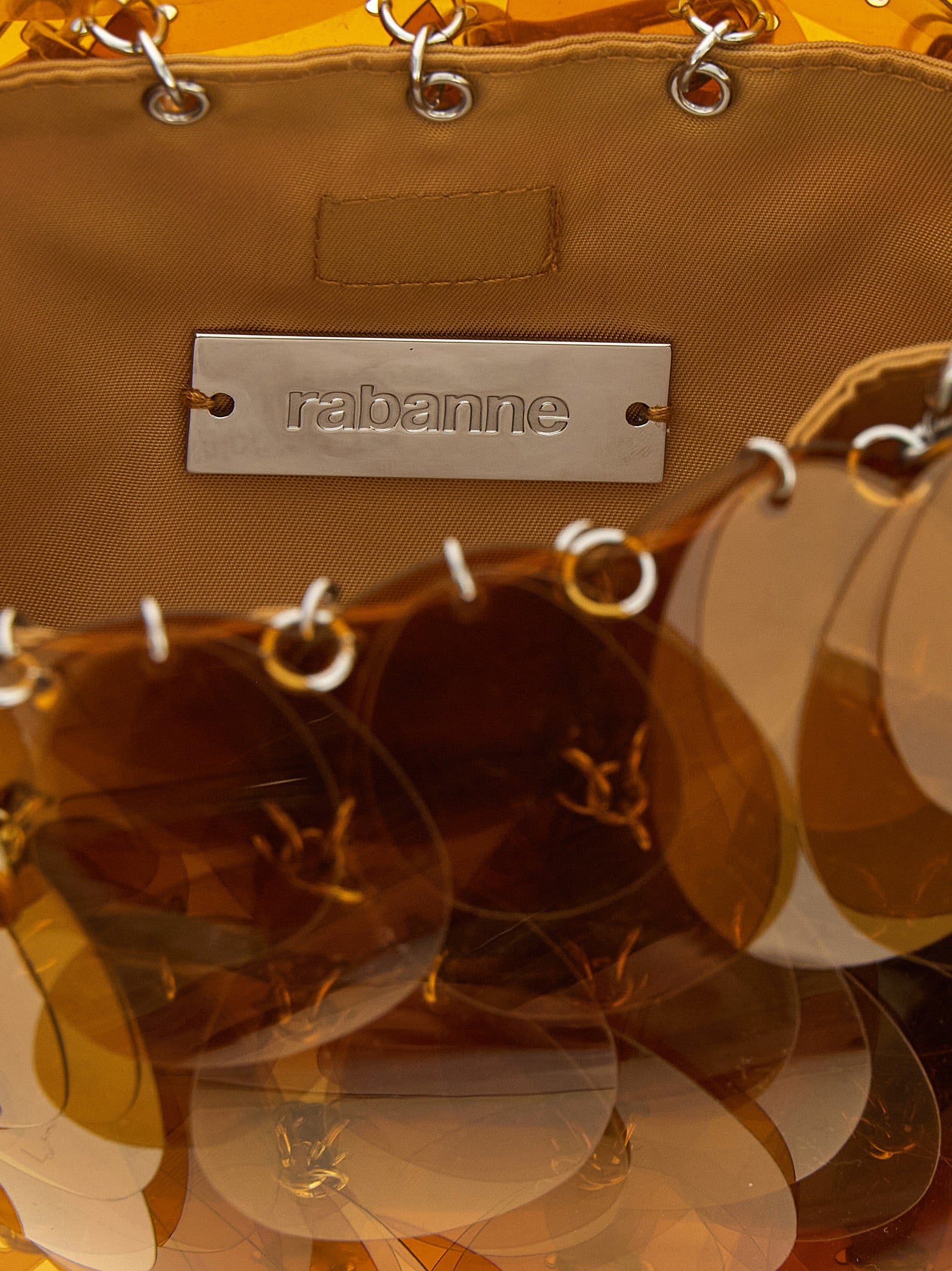 Paco Rabanne Orange Polyester Shoulder Bag