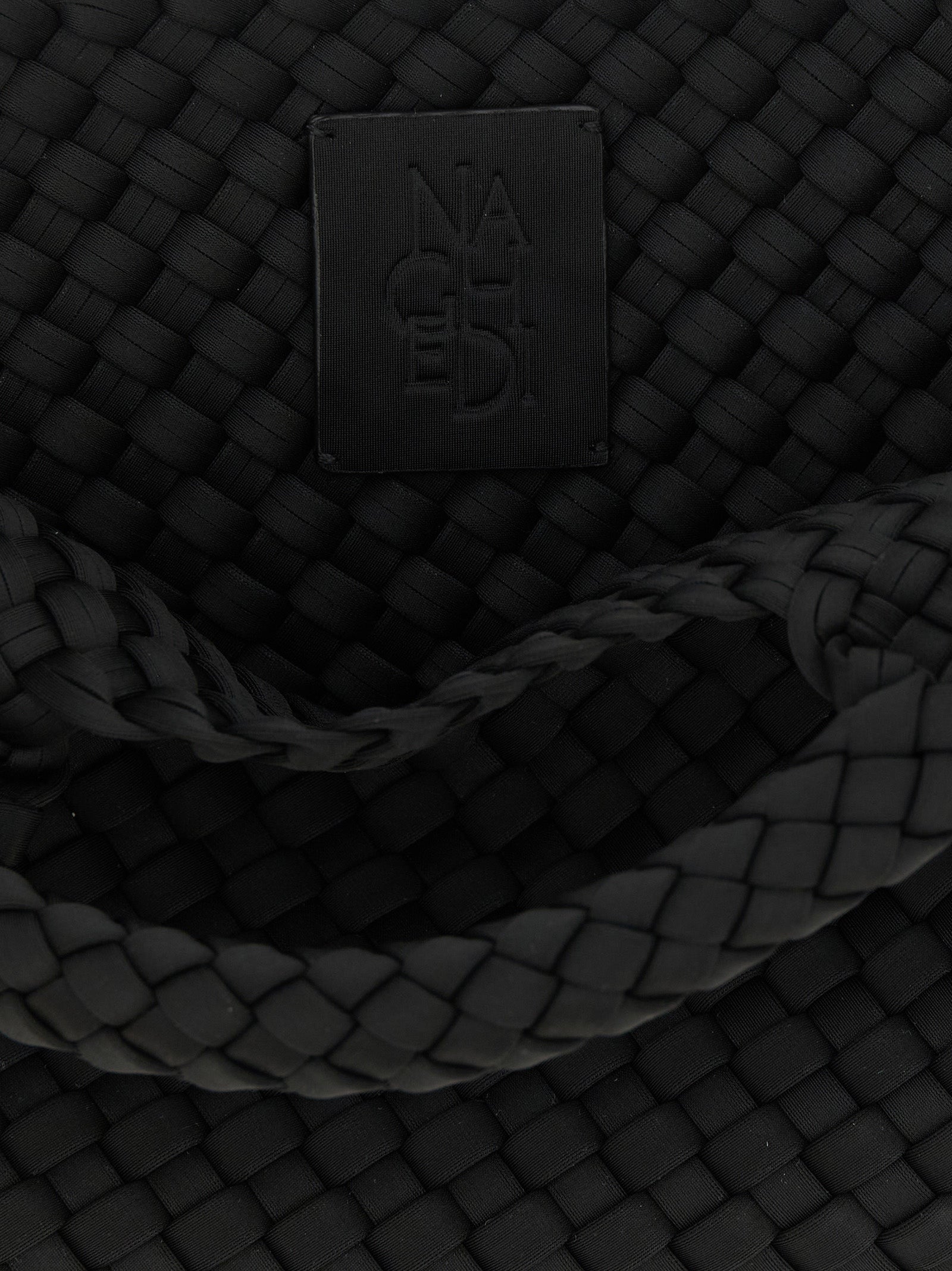 NAGHEDI Black Neoprene Tote Bag