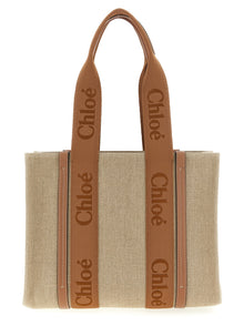 Chloé Brown Linen Tote Bag