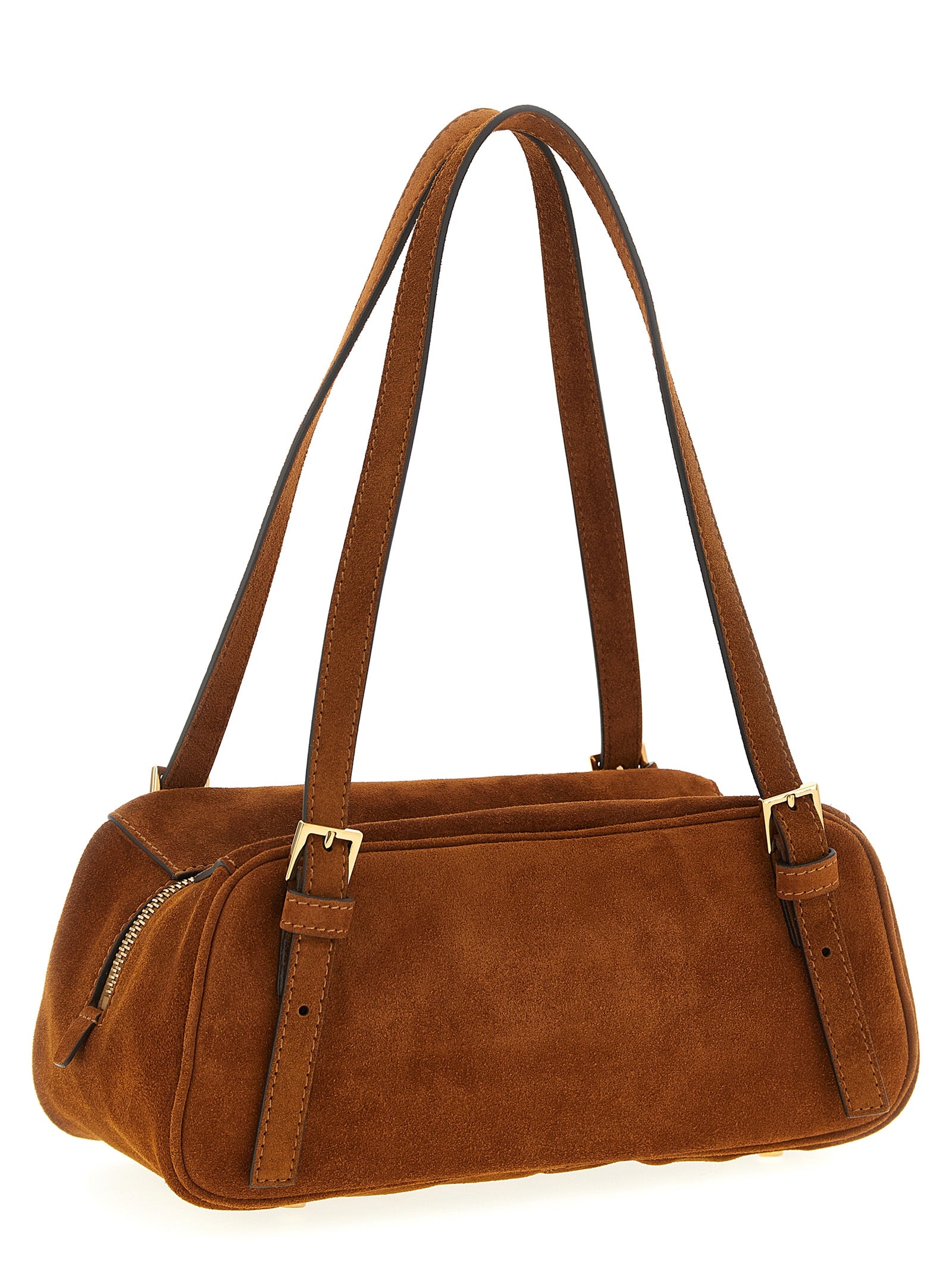 Versace Brown Calfskin Shoulder Bag