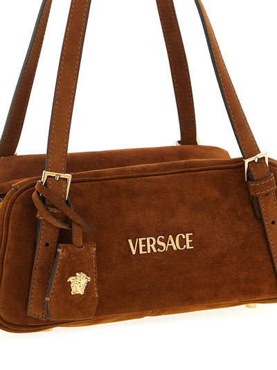 Versace Brown Calfskin Shoulder Bag