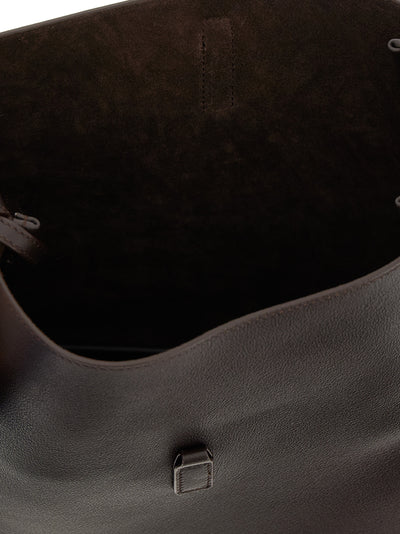 Saint Laurent Brown Calfskin Shoulder Bag