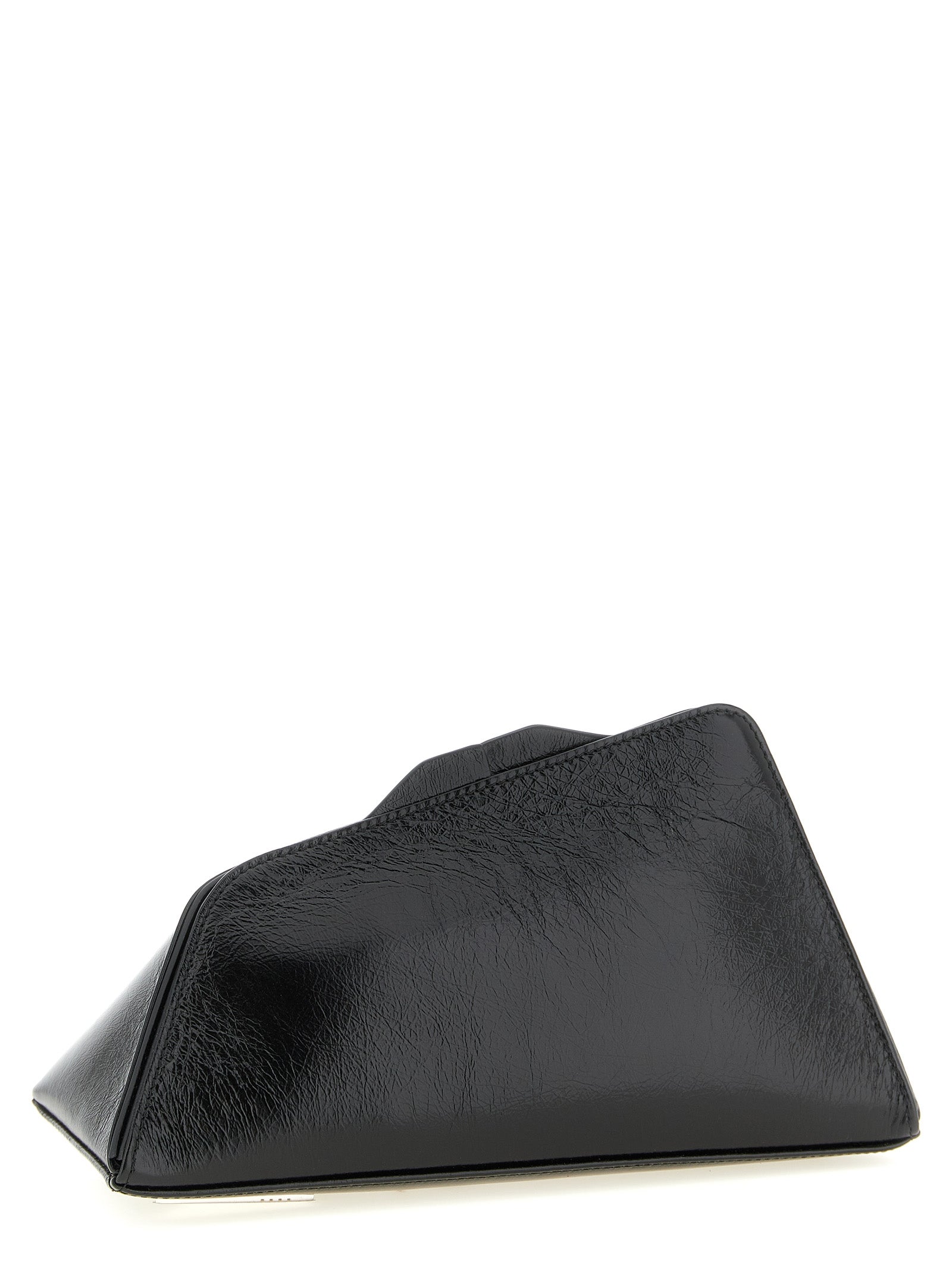 The Attico Black Calfskin Clutch Bag